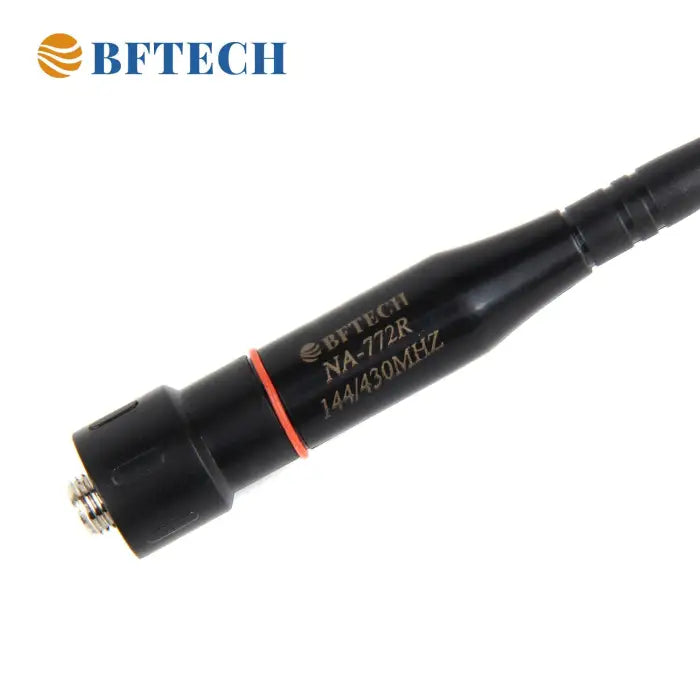 Black dual-band radio antenna with an SMA connector