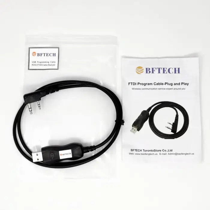 bftech pc03 ftdi genuine usb programming cable dual pin for