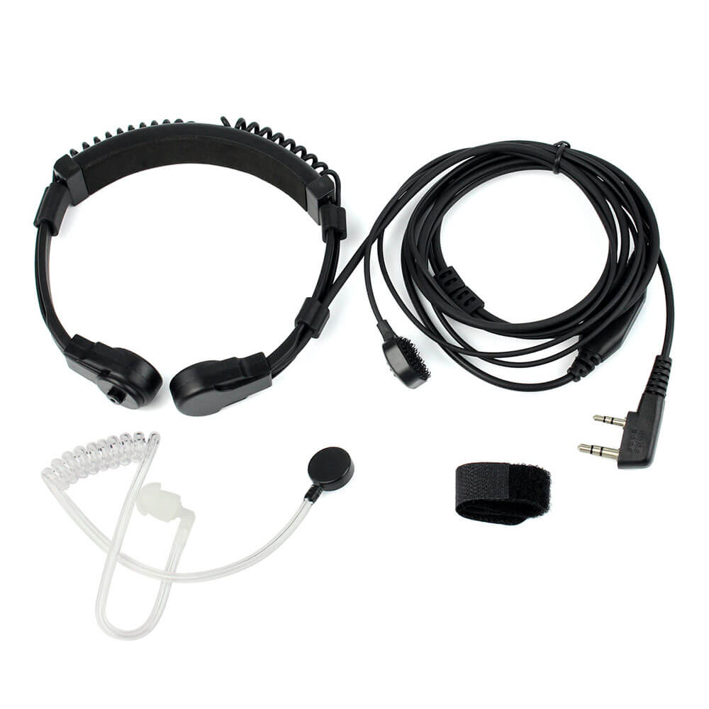 Retevis ETK002 Premium Adjustable Throat Mic & Acoustic Tube Earpiece (K1 2-Pin)