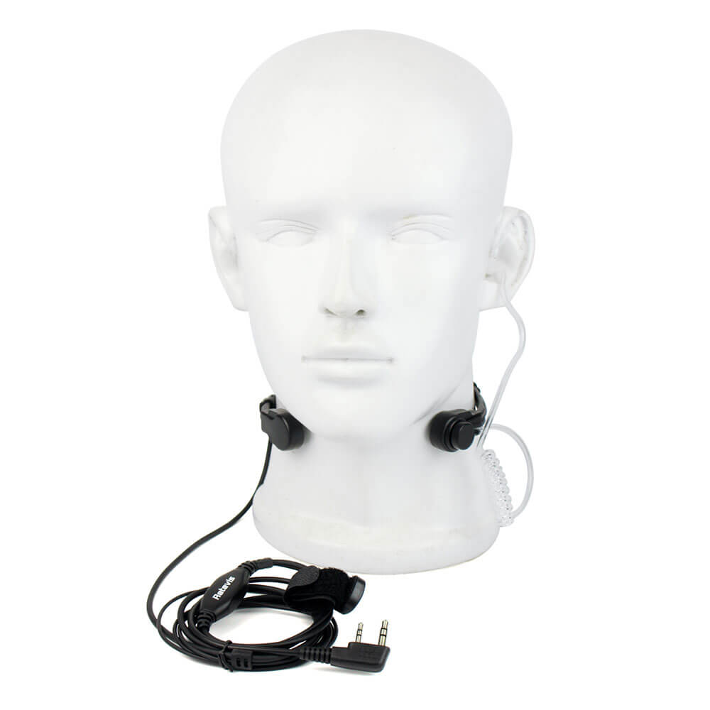 Retevis ETK002 Premium Adjustable Throat Mic & Acoustic Tube Earpiece (K1 2-Pin)