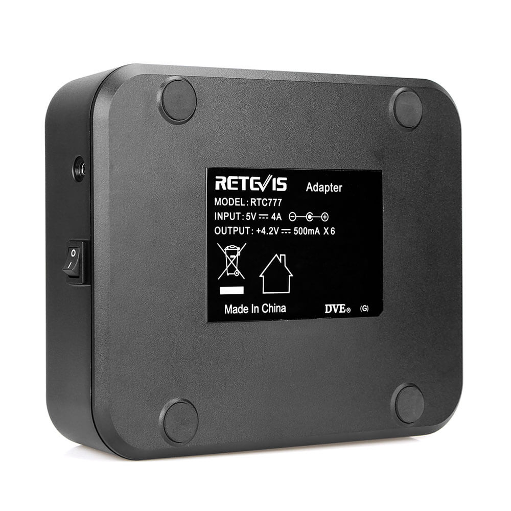 Retevis RTC777 Six-Way Multi-Unit Charger (CA/US 110V Plug)