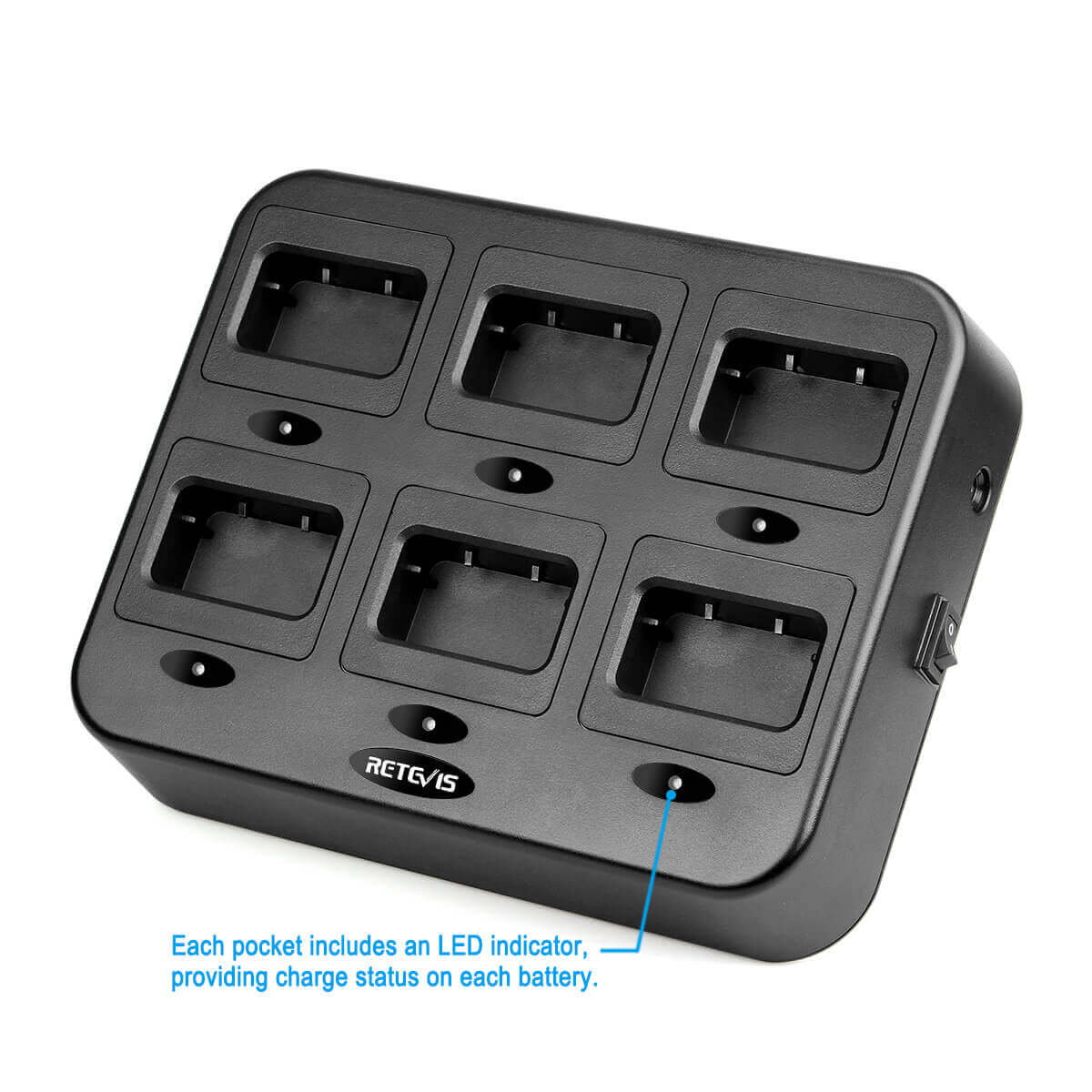 Retevis RT27 License-Free Business FRS Radios (6-Pack) with Gang Charger