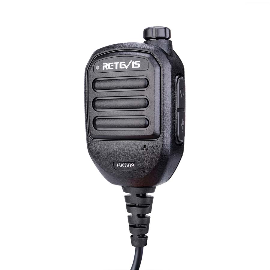 Retevis HK008 Active Amplified Speaker Mic (Kenwood 2-Pin)