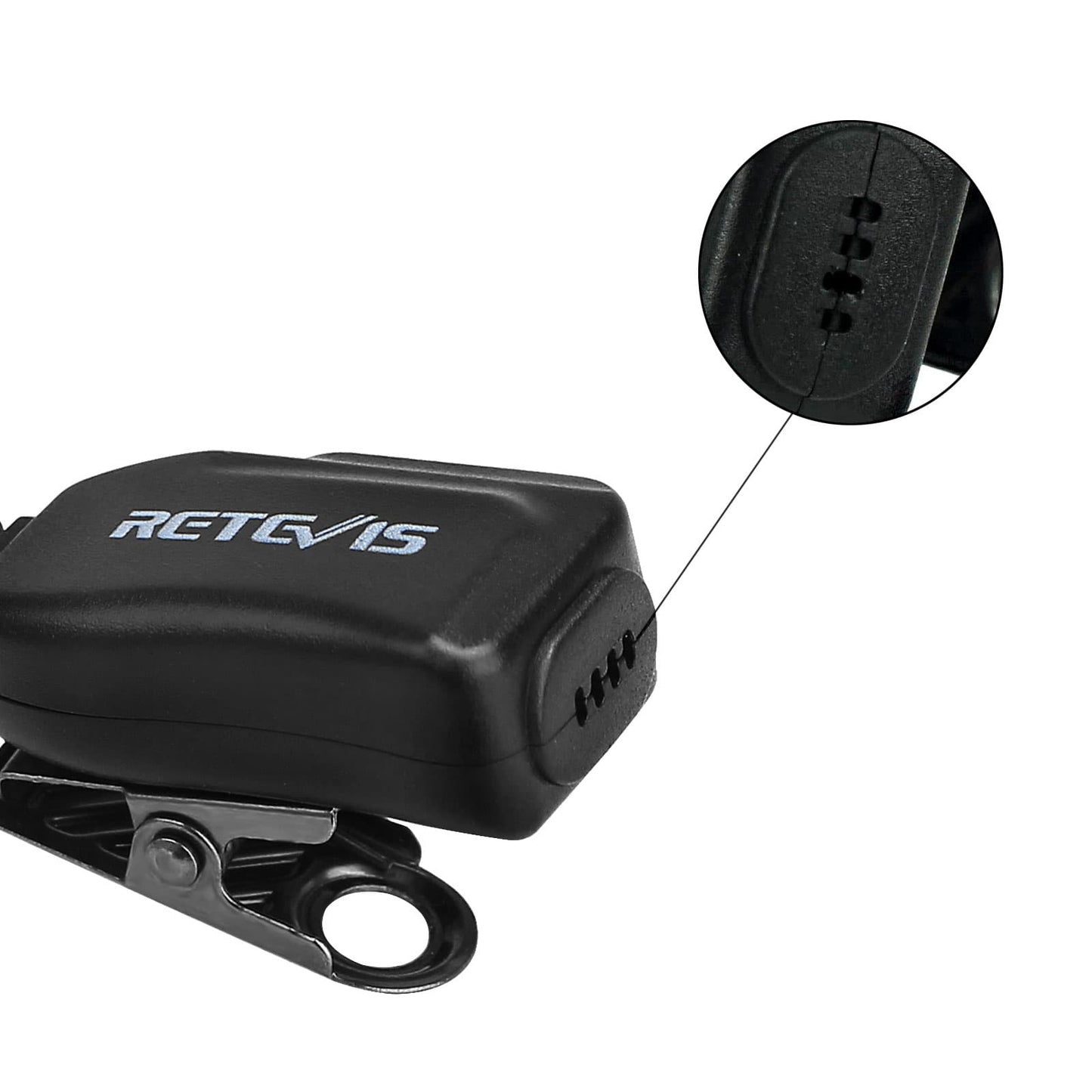 Retevis EEK012 Adjustable D-Shape Earpiece with PTT Mic (2-Pin)