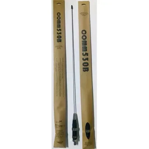 CB radio antenna with packaging.