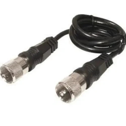 Coaxial cable with F-type connectors.