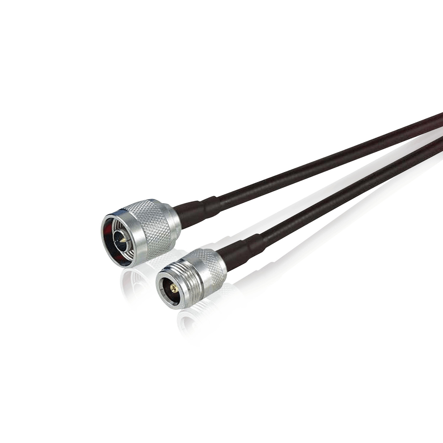 RF coaxial cable assemblies with N-type connectors.