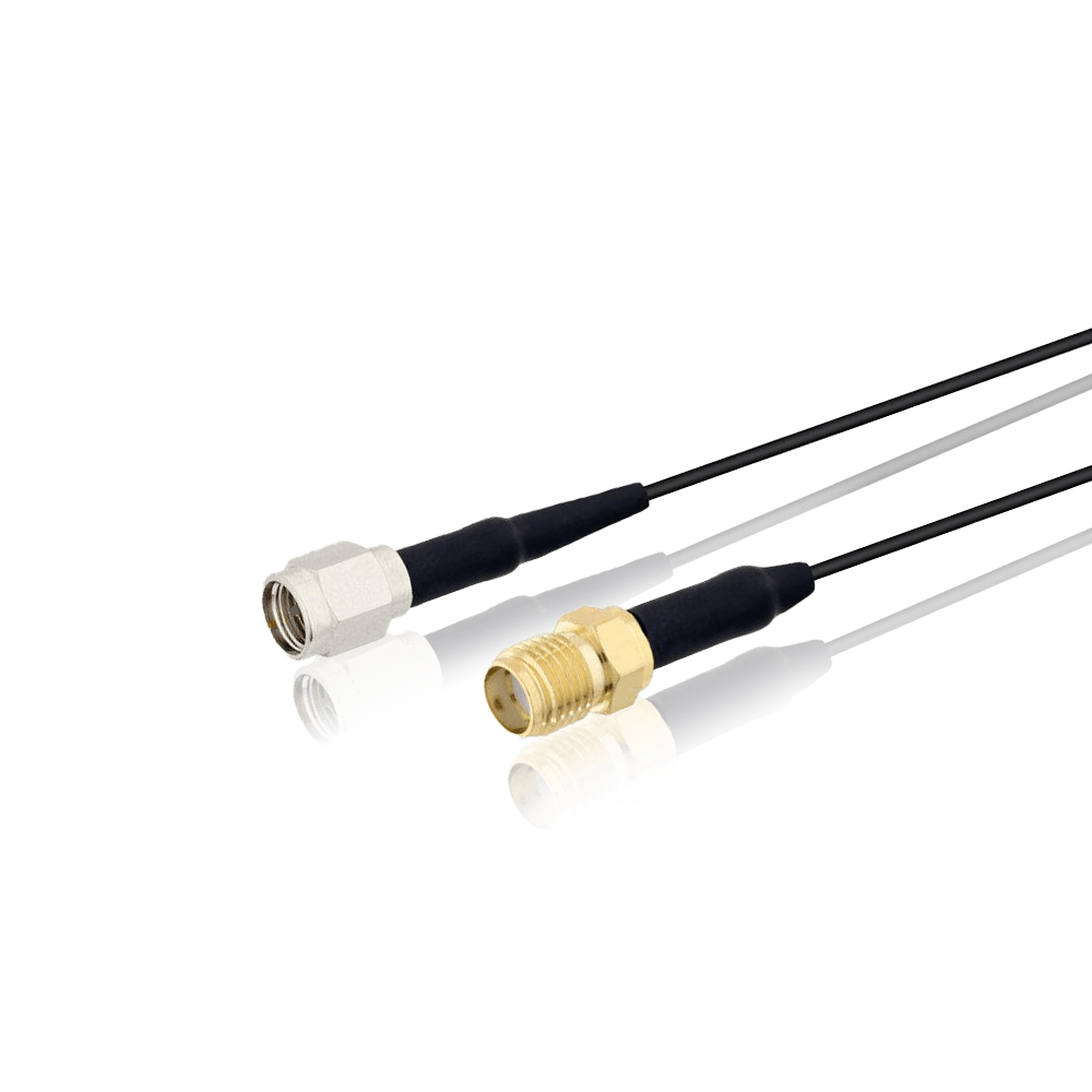 Four RF pigtail cables with SMA connectors.