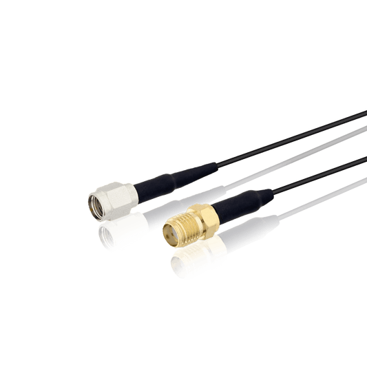 Four RF pigtail cables with SMA connectors.
