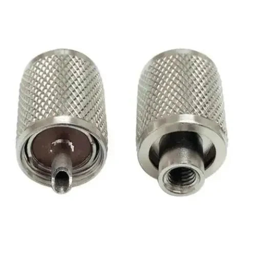 Two knurled metal caps.