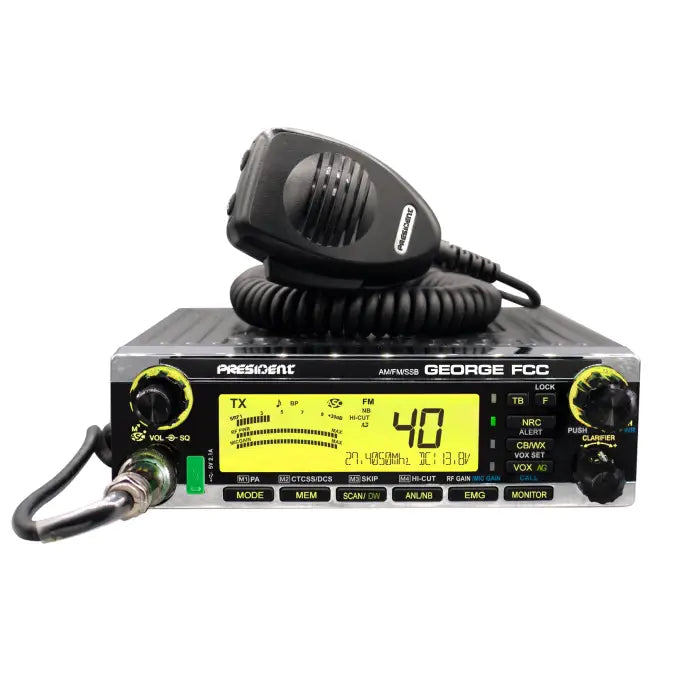 President George FCC CB radio with microphone.