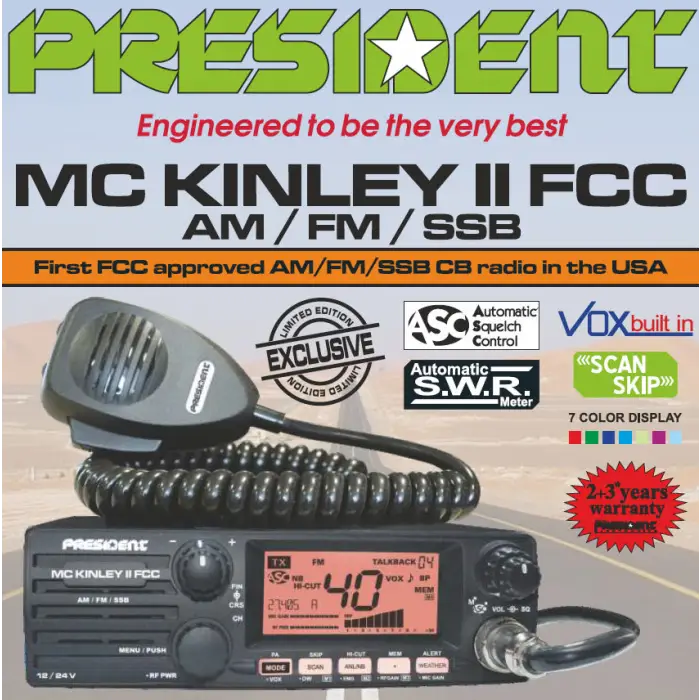 President McKinley II FCC Exclusive Limited Edition AM / FM