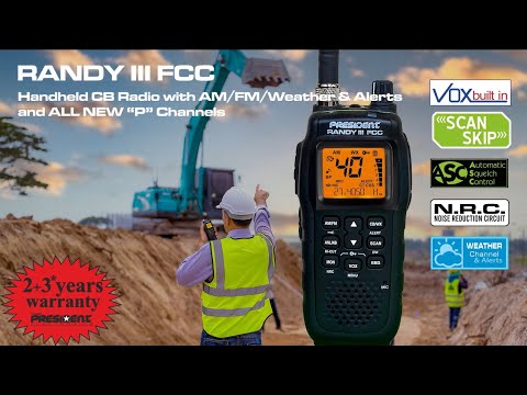 President Electronics Randy II FCC - Prima Radio CB Palmare AM/FM Approvata FCC, Nero - Foto 7