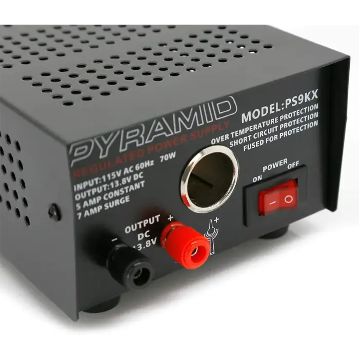 Pyramid PS9KX 7 Amp 12 Volt DC Power Supply With Cigarette