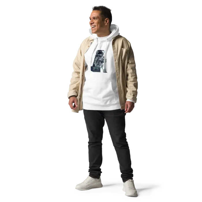 RadioWave Activewear Calling CQ From The Moon Hoodie