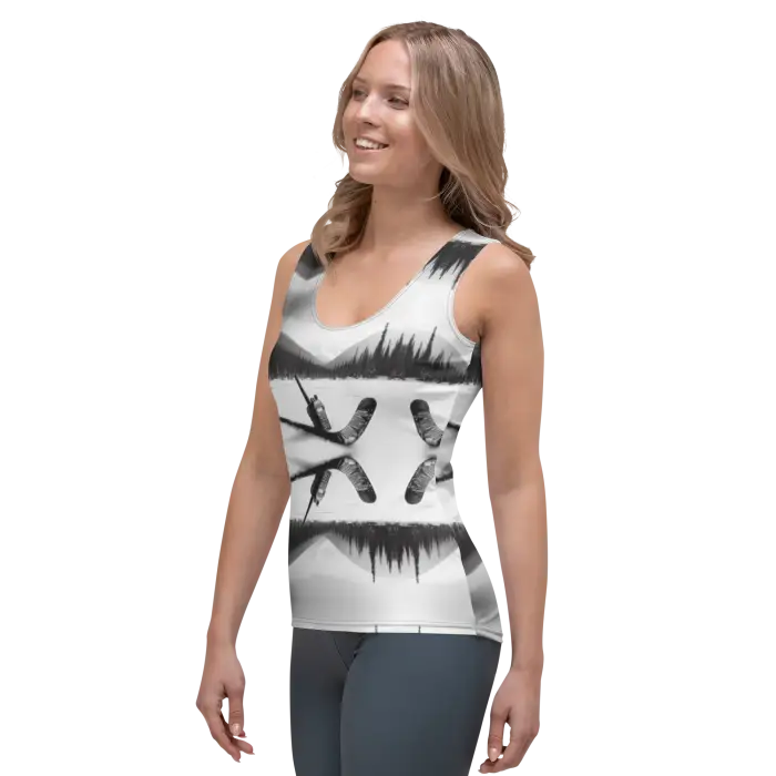 Printed tank top.