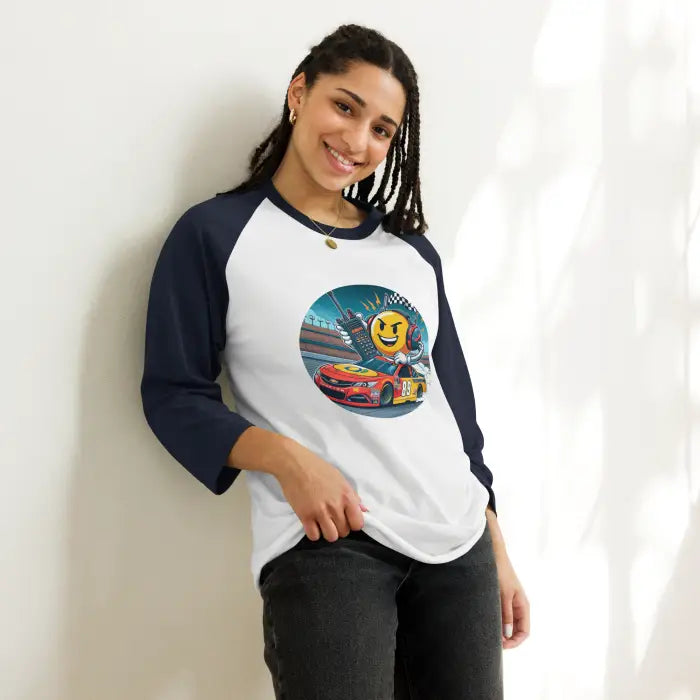 Raglan sleeve t-shirt.