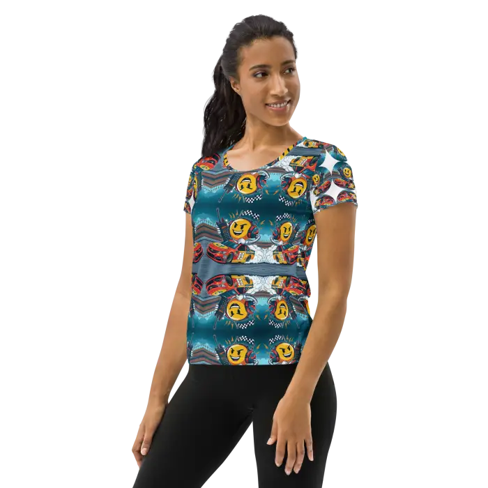 RadioWave Activewear Handy On The Track All-Over Print
