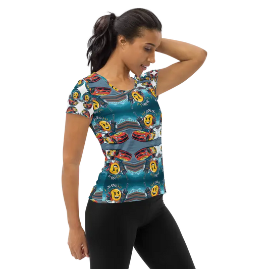 RadioWave Activewear Handy On The Track All-Over Print