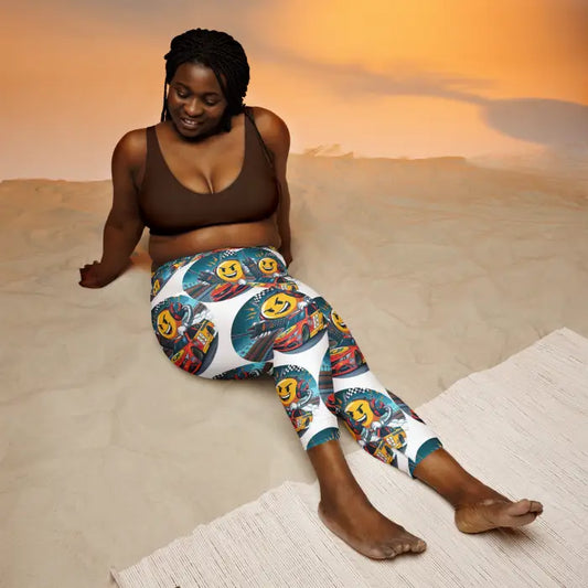 Patterned leggings.