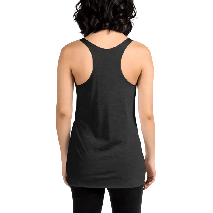 Black racerback tank top.