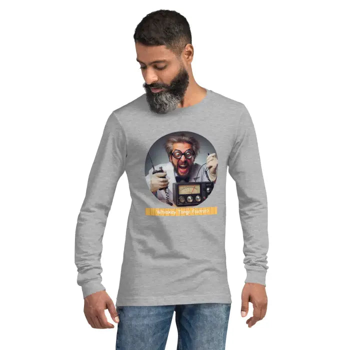 Gray long-sleeved t-shirt.