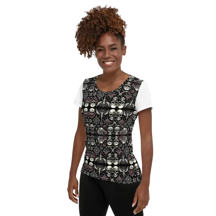 Skull-patterned women’s t-shirt.