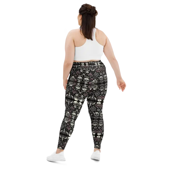 Skull-patterned leggings.