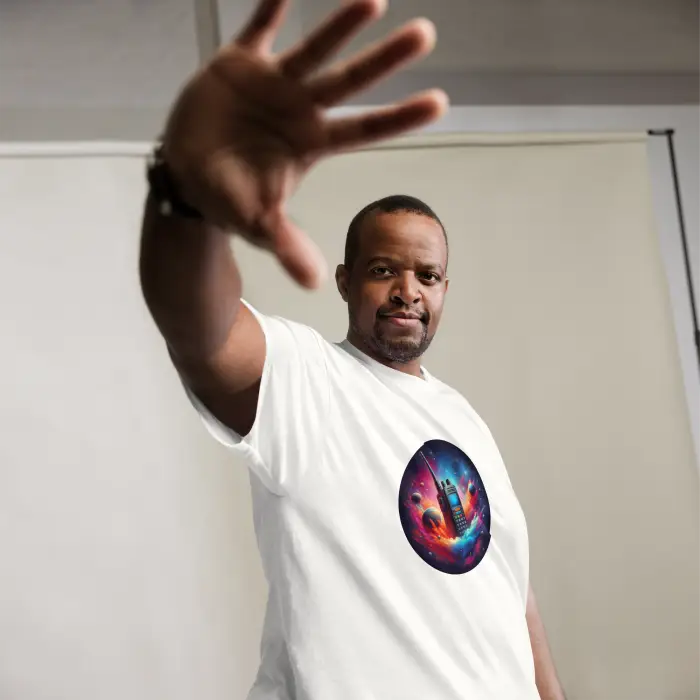 Man’s graphic tee.