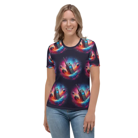 RadioWave Activewear Space Radio Nubula Women’s T-shirt - XS