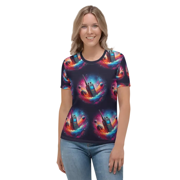 RadioWave Activewear Space Radio Nubula Women’s T-shirt - XS