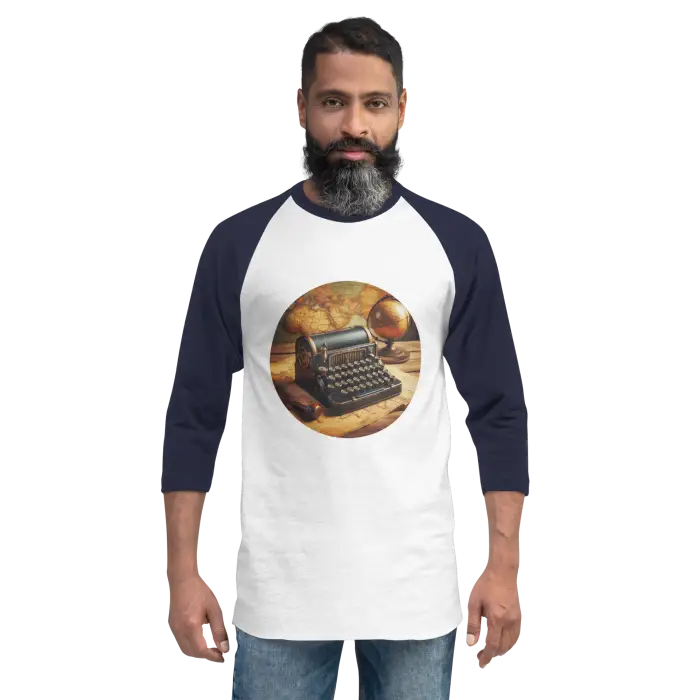 Man wearing typewriter t-shirt.