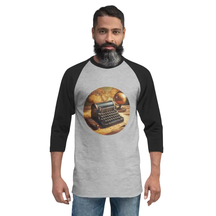 Man wearing a typewriter t-shirt.