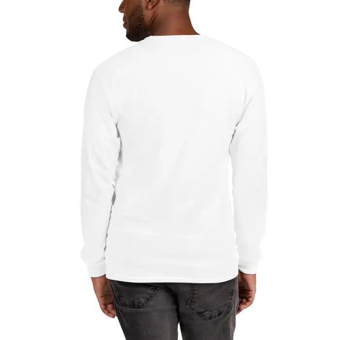 White long-sleeved shirt.