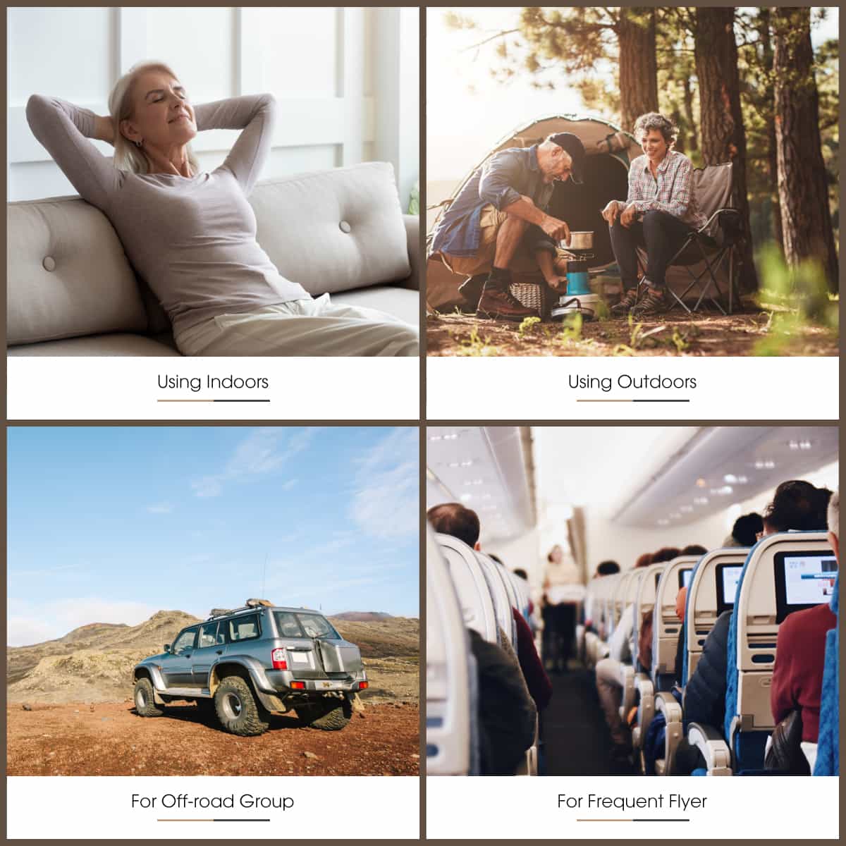 Collage of lifestyle images.