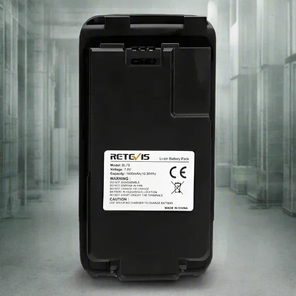 Black Li-ion battery pack.