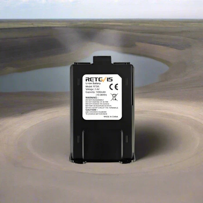 Black rectangular battery pack.