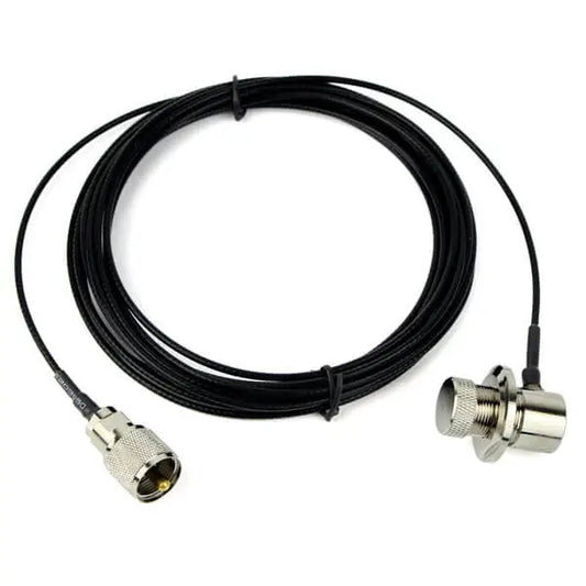 Coaxial cable with connectors.