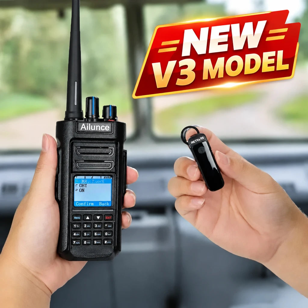 Retevis Ailunce HD2 V3 Waterproof Dual-Band DMR Amateur Radio (USB Programming Cable Included)