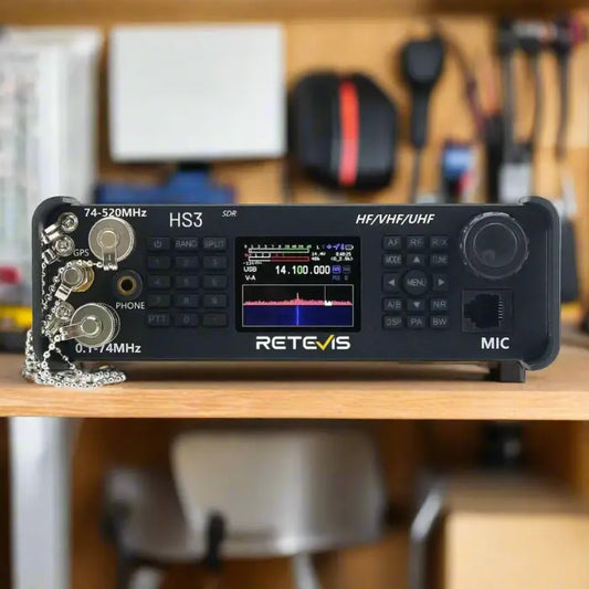 Black Retevis HS3 SDR transceiver.