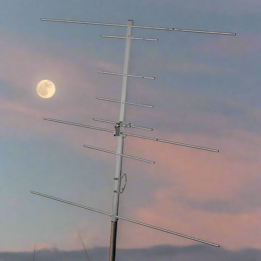 Silver television antenna.
