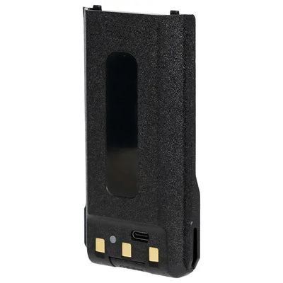 Black two-way radio battery.