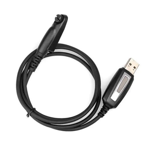 Black programming cable with USB connector.