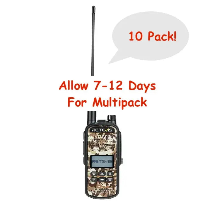 Camouflage two-way radio.