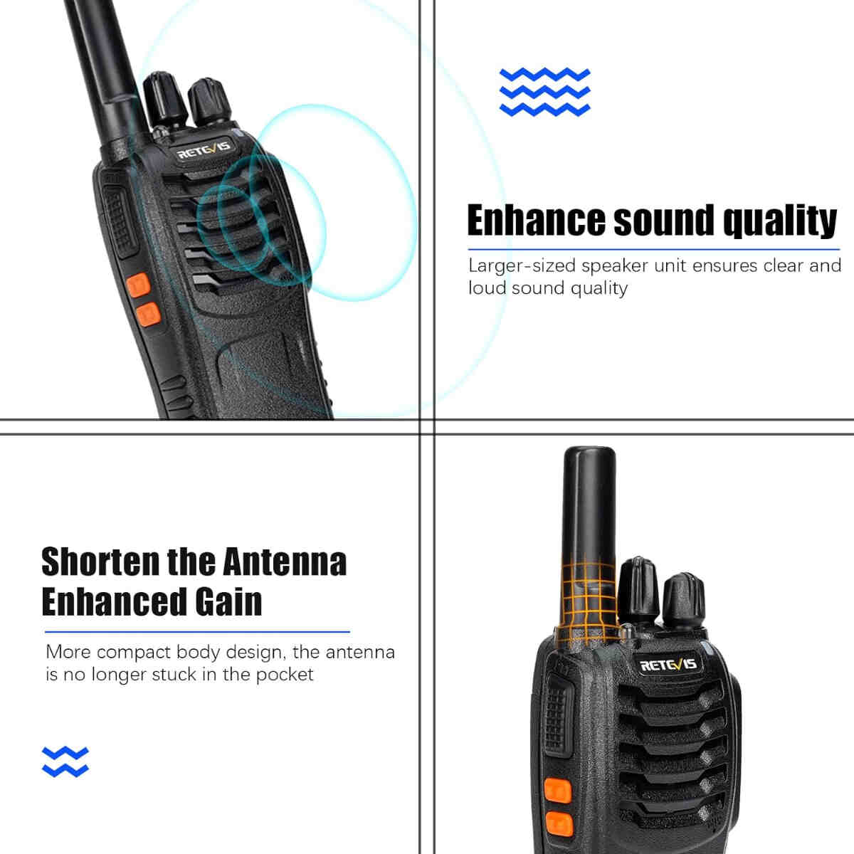 Black two-way radio.