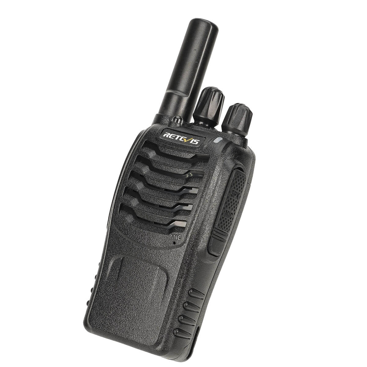 Black two-way radio.
