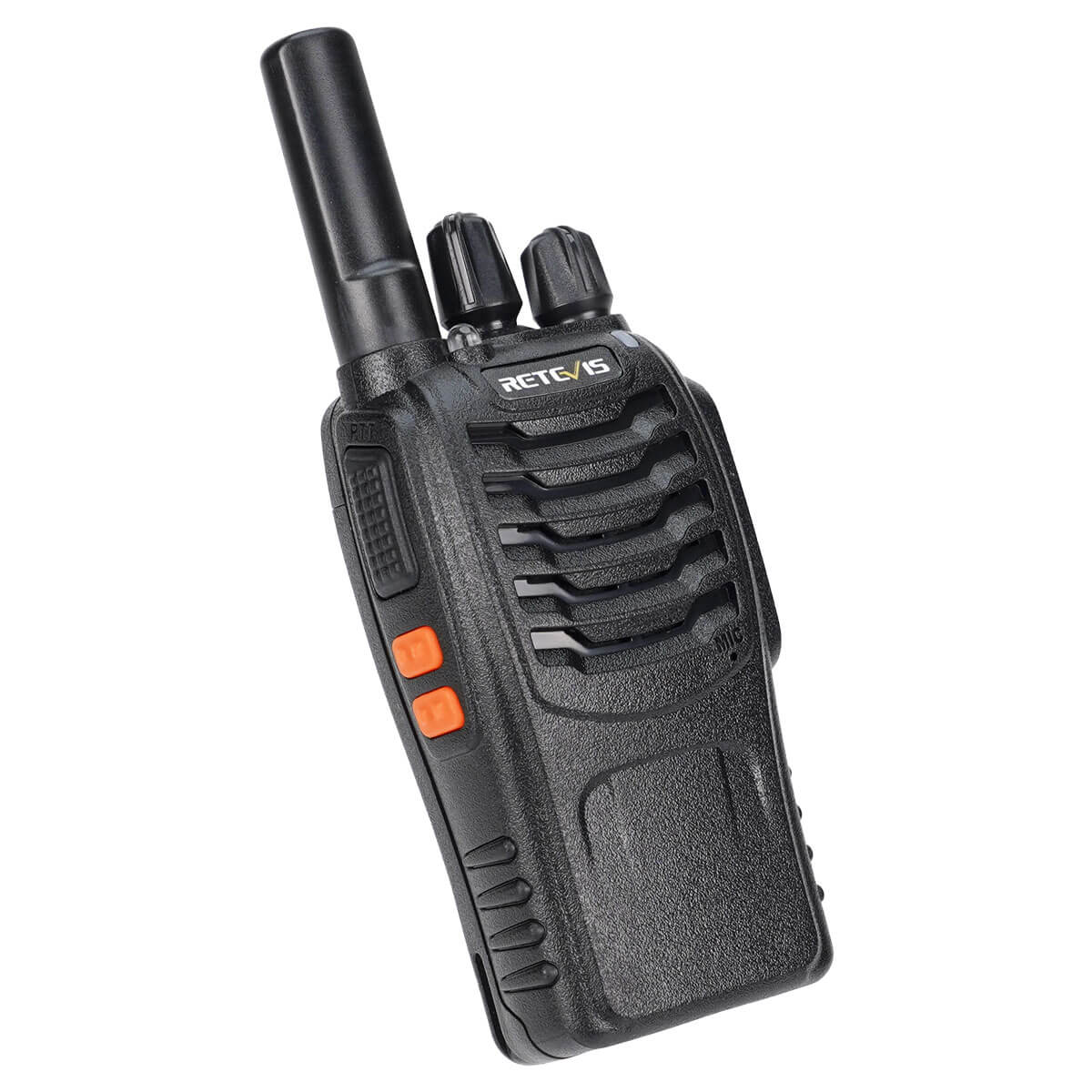 Black two-way radio.