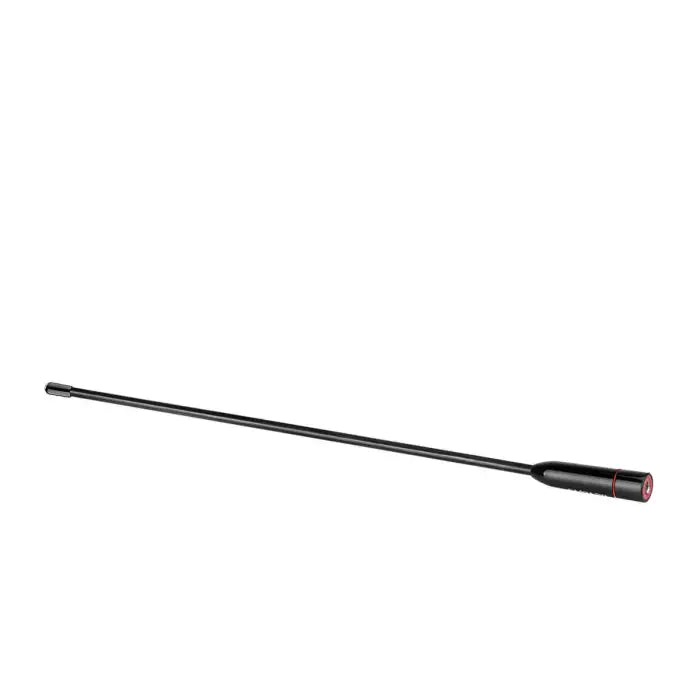 Black gooseneck microphone.