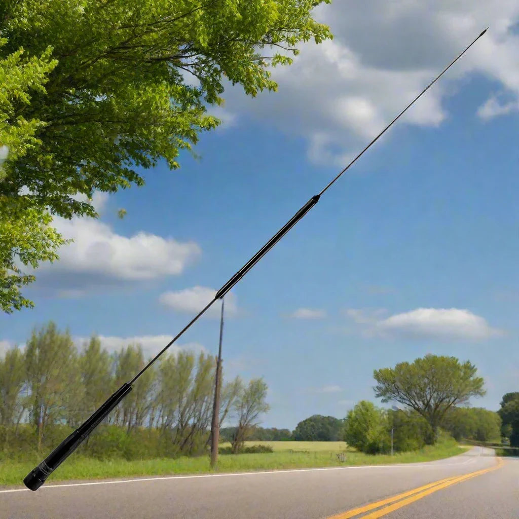 Black telescopic antenna.