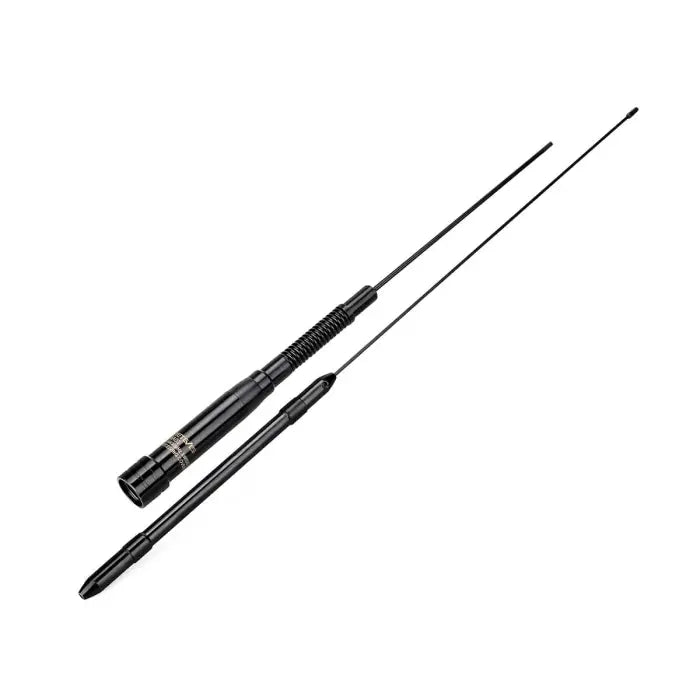 Two black telescopic antennas.